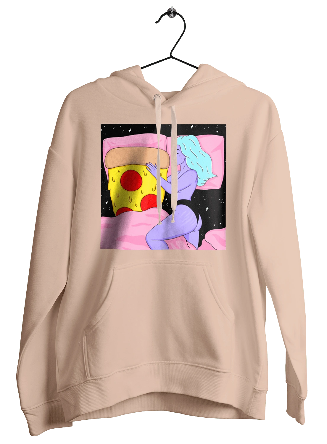 Purple Girl And Pizza