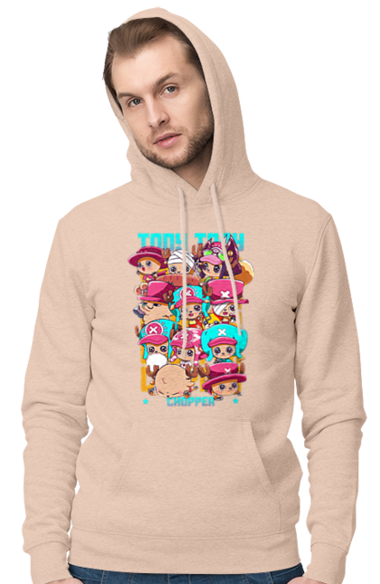 Men's hoodie with prints One Piece Tony Tony Chopper. Adventures, anime, fantasy, light novel, manga, one piece, tony tony chopper, tv series. 2070702