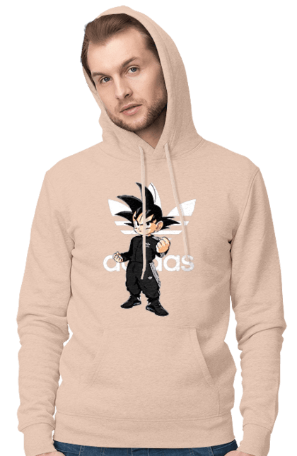 Men's hoodie with prints Adidas Son Goku. Adidas, anime, dragon ball, goku, manga, son goku, tv series. 2070702