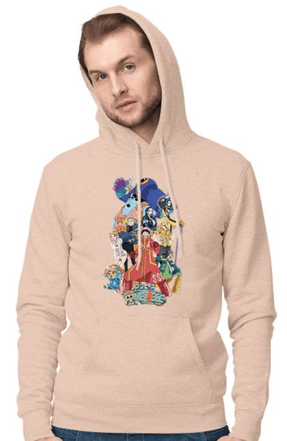 Men's hoodie with prints One Piece Luffy. Anime, luffy, manga, monkey de luffy, one piece, pirates. 2070702