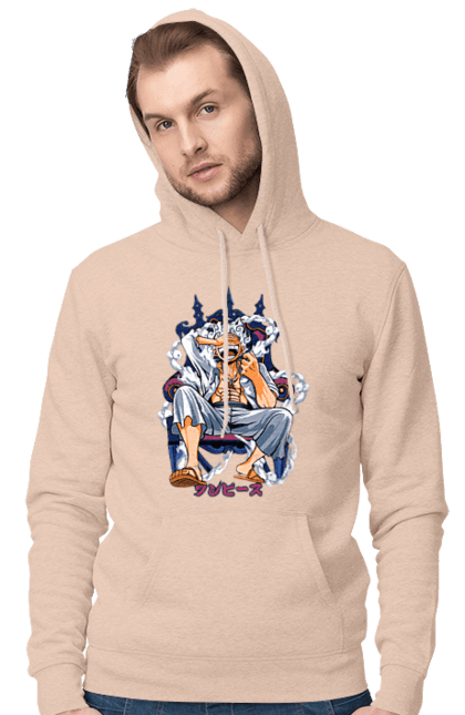 Men's hoodie with prints One Piece Luffy. Anime, luffy, manga, monkey de luffy, one piece, pirates. 2070702