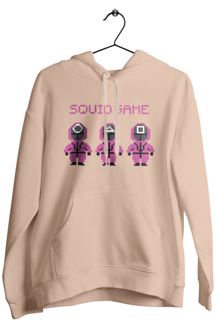 Men`s hoodie with prints Squid Game. Netflix, security guard, squid game, tv series. 2070702
