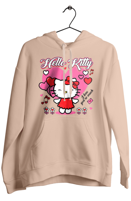 Чоловіче худі з принтом "Хелло Кітті". Hello kitty, бренд, кіт, кошеня, персонаж, хелло кітті. 2070702