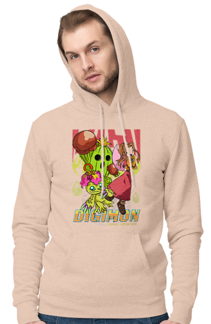 Men`s hoodie with prints Digimon Mimi Tachikawa. Anime, bandai, digimon, digital monsters, manga, media franchise, mimi tachikawa, virtual pets. 2070702