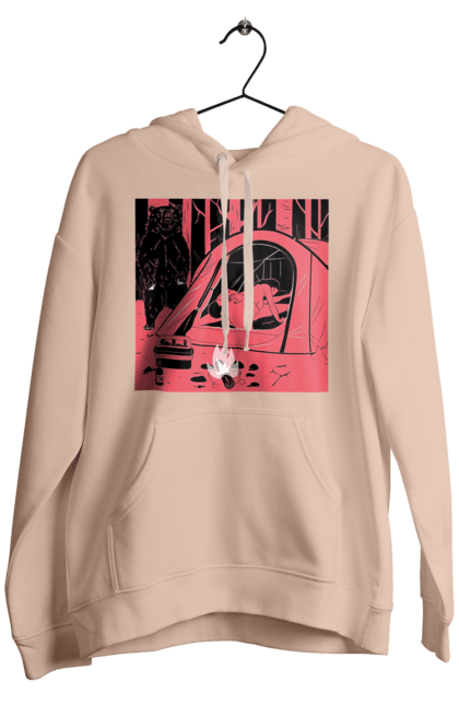 Чоловіче худі з принтом "69 В Палатці". 69, ведмідь, ліс, палатка, секс. 2070702