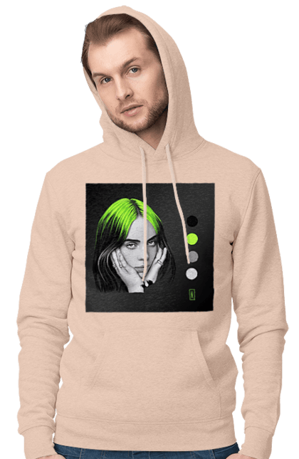 Чоловіче худі з принтом "Біллі Ейліш". Біллі, біллі ейліш, ейліш. 2070702