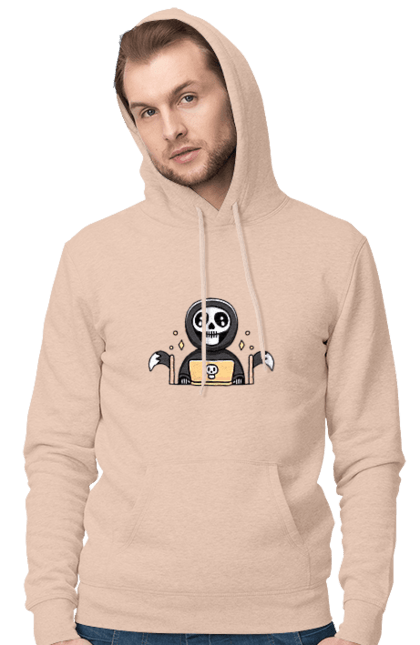 Men`s hoodie with prints Dark rozrobnik programmer. Ah ti, brain, bug, computer, de bug, death, gamer, geek, gras in squid, hik, laptop, linux, php, prank, programmer, rosrobnik, smishne, smіkh. 2070702