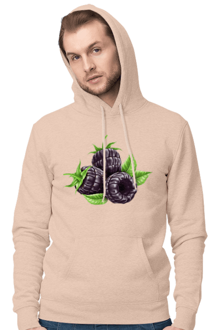 Чоловіче худі з принтом "Ожина". Ожина, ягода. 2070702