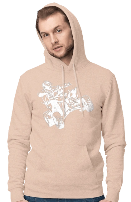 Людина На Квадроциклі Білий