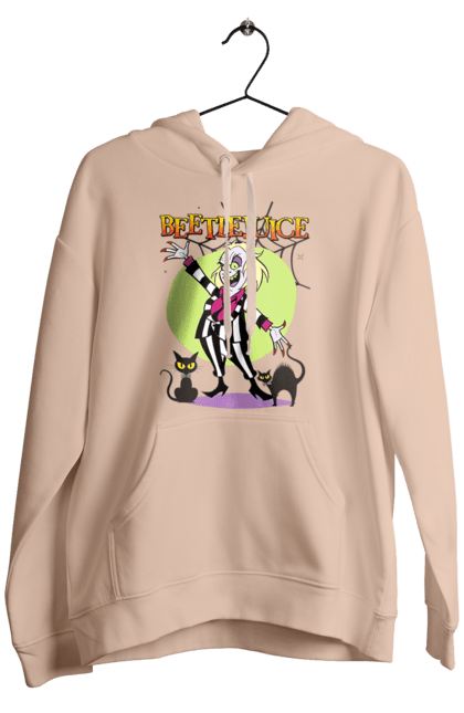 Men's hoodie with prints Beetlejuice. Beetlejuice, comedy, ghost, horror, movie, tim burton, warner bros. 2070702