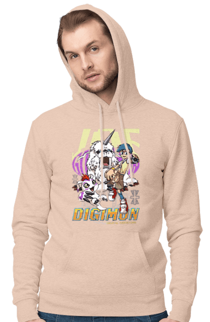Мужское худи с принтом Digimon Дзё Кидо. Bandai, digimon, digital monsters, jou kido, аниме, виртуальные питомцы, дзё кидо, манга, медиафраншиза. 2070702