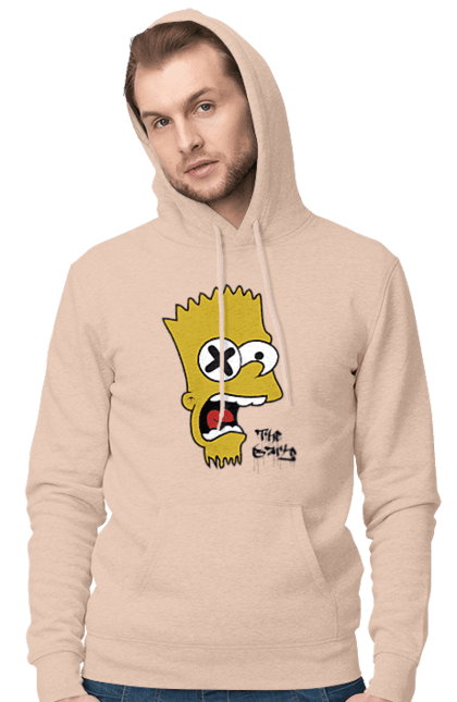 Men's hoodie with prints Bart Simpson. Bart, cartoon, serial, simpson. 2070702