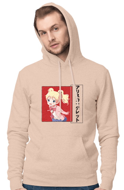 Men's hoodie with prints Kiniro Mosaic Alice Cartelet. Alice, alice cartelet, anime, gold mosaic, kiniro mosaic, kinmoza, manga. 2070702