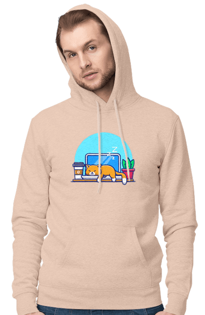 Чоловіче худі з принтом "Кіт програміст". Angular, c, css, html, it, javascript, jquery, php, python, react, svelt, vue, айтишник, айті, гумор, код, кодувати, прогер, програміст, програмісти, ти ж, ти ж програміст, тиж програміст. 2070702