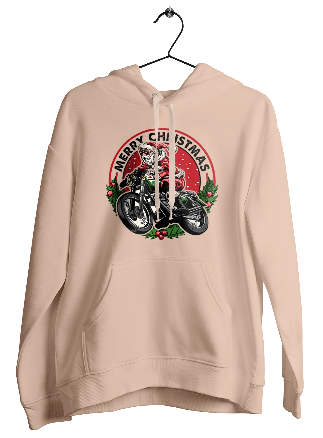 Щасливого Різдва, дід мороз на мотоциклі