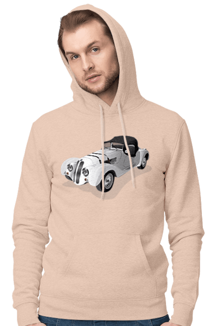 Чоловіче худі з принтом "Автомобіль". Авто, автомобиль, класика, старовинна машина, старовинний. 2070702