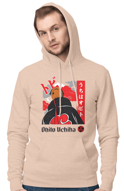 Чоловіче худі з принтом "Наруто Учіха Обіто". Naruto, obito, obito uchiha, аніме, манга, наруто, обіто, серіал, учіха, учіха обіто. 2070702