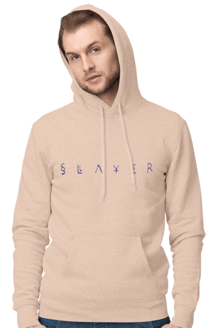 Men's hoodie with prints Slayer. Groove metal, group, metal band, music, nu metal, scull, slayer, speed metal, thrash metal. 2070702