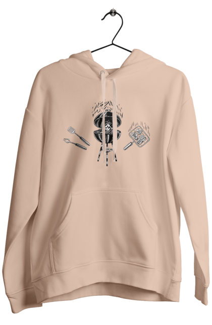 Чоловіче худі з принтом "Барбекю Смажити М'ясо". Барбекю, м`ясо, смажити. 2070702