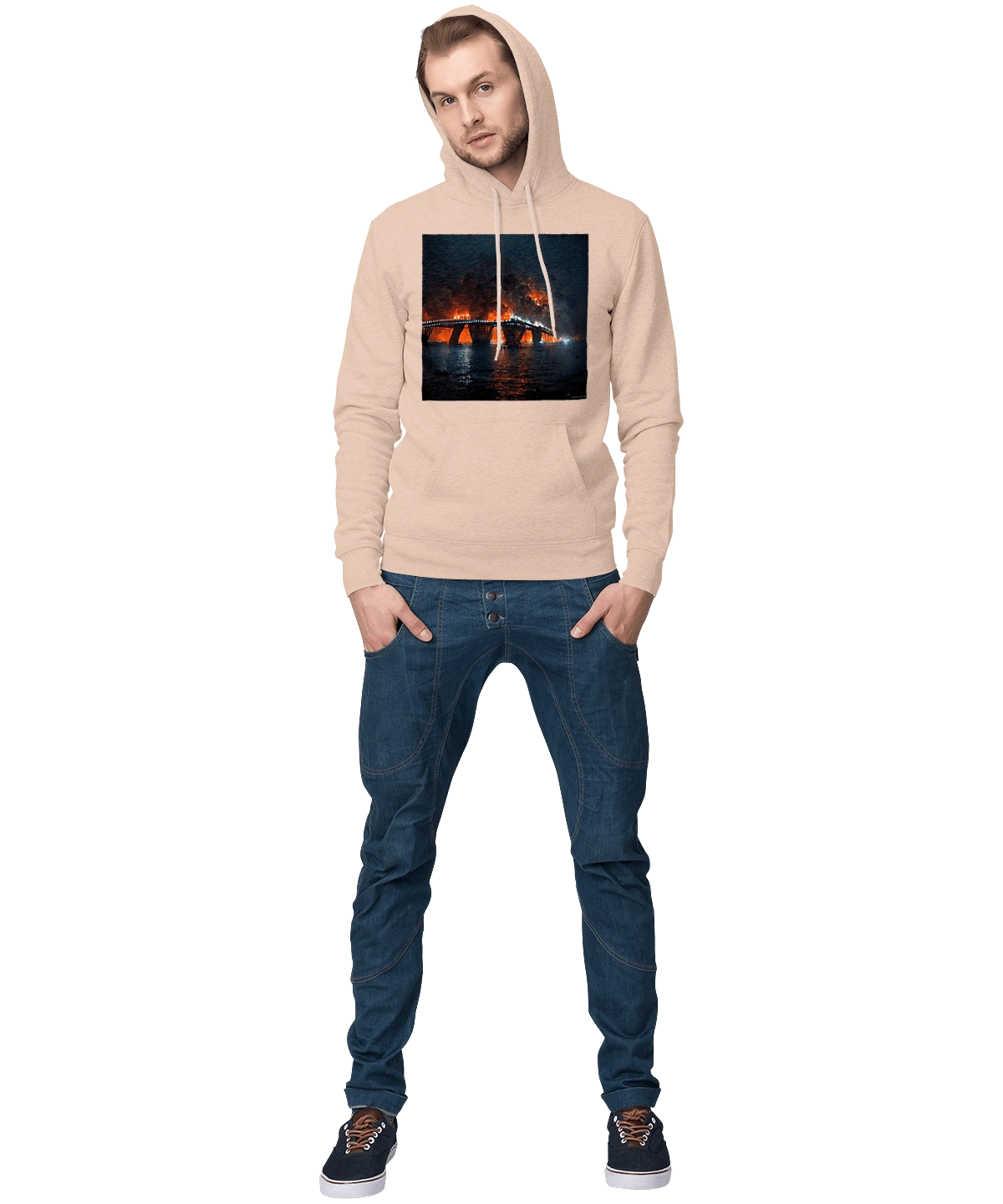 Горит Крымский мост.