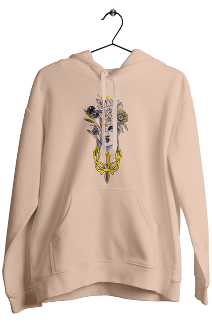 Men`s hoodie with prints Ukrainian. Sunflower, ukrainian, woman. 2070702