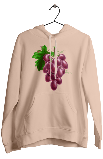 Чоловіче худі з принтом "Виноград". Виноград, фрукт. 2070702