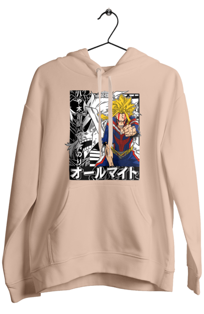 Men`s hoodie with prints My hero academy All Might. All might, anime, manga, mga, my hero academy, one for all, yagi toshinori. 2070702