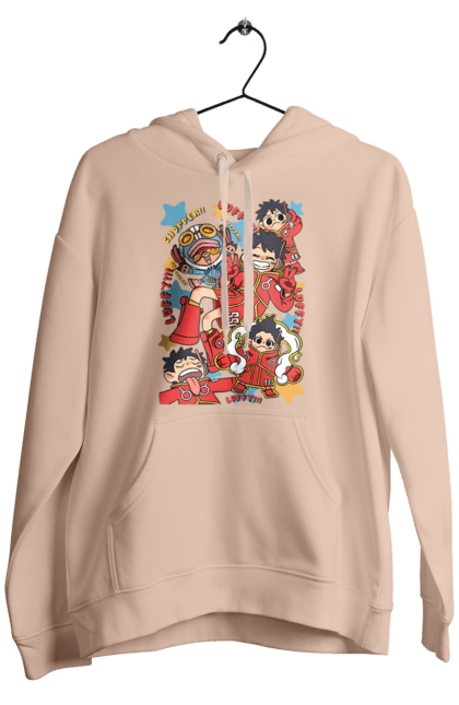 Men's hoodie with prints One Piece Luffy. Anime, luffy, manga, monkey de luffy, one piece, pirates. 2070702