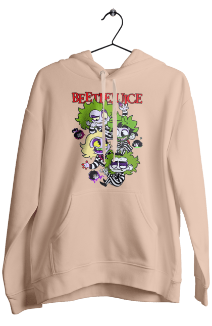 Men's hoodie with prints Beetlejuice. Beetlejuice, comedy, ghost, ghost, horror, movie, tim burton, warner bros. 2070702