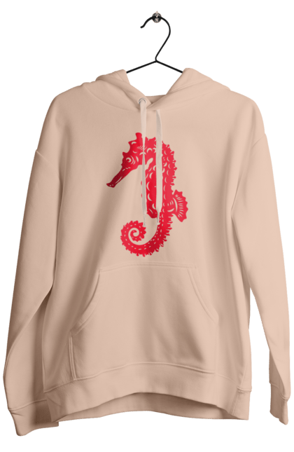 Чоловіче худі з принтом "Морський коник". Відпочинок, квіти, літні канікули, літо, море, морський коник, морські жителі. 2070702