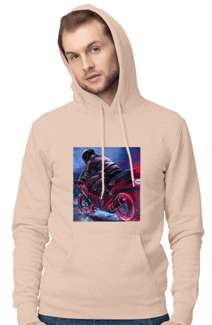Чоловіче худі з принтом "Мотоцикл". Motolove, мотолов, мотоцикл, опві, україна. 2070702