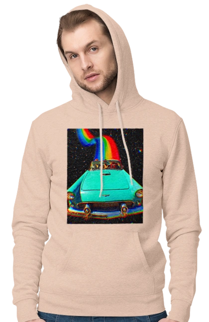 Picture, a car in space