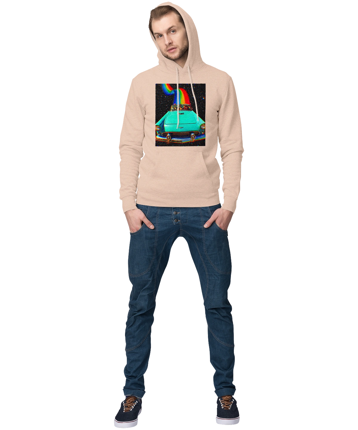 Picture, a car in space