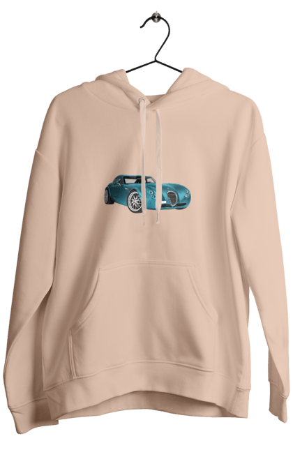 Men`s hoodie with prints Auto.7. Auto, blue, graphics, photo, retro car. 2070702