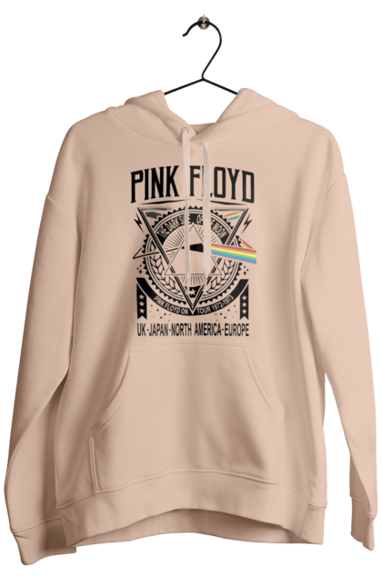 Men's hoodie with prints Pink Floyd. Album, music, pink floyd, rock, rock band. 2070702