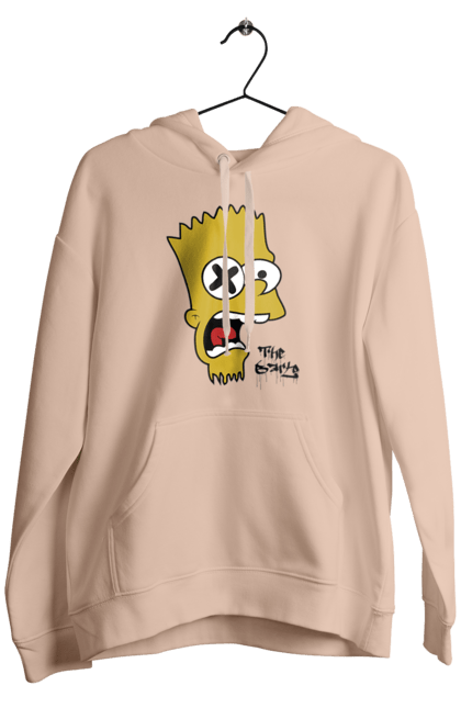 Men's hoodie with prints Bart Simpson. Bart, cartoon, serial, simpson. 2070702