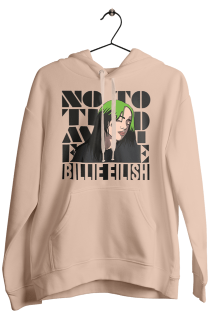 Чоловіче худі з принтом "Біллі Айліш". Біллі айліш, логотип біллі айліш, принт біллі айліш, співачка біллі айліш. 2070702