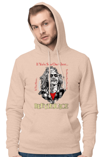 Men's hoodie with prints Beetlejuice. Beetlejuice, comedy, ghost, horror, movie, tim burton, warner bros. 2070702