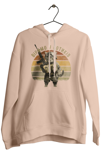 Men`s hoodie with prints Trust In Kittens. Army, cats, kitty, soldier, ssu, trust in zsu, ukraine, war, warrior, whale. 2070702