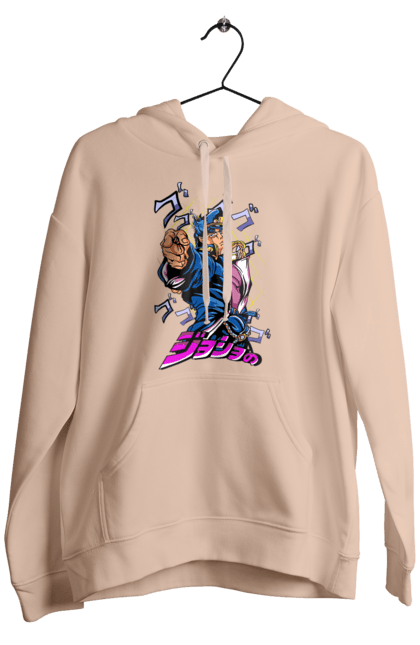 Men's hoodie with prints JOJO Jotaro. Anime, jojo, jojo`s bizarre adventure, jojo’s bizarre adventure, jotaro, jotaro kujo, manga. 2070702