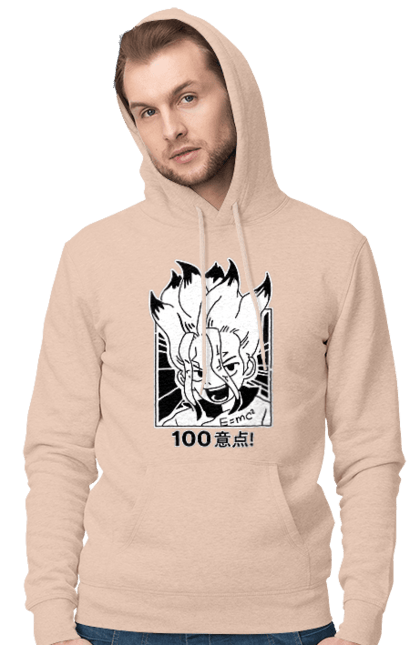 Чоловіче худі з принтом "Dr. Stone Сенку". Dr. stone, ishigami, senku, senku ishigami, аніме, доктор стоун, ісіґамі, ісіґамі сенку, манга, сенку. 2070702