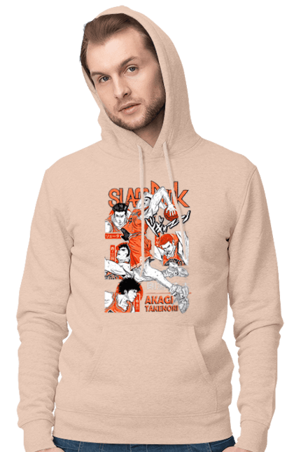 Men's hoodie with prints Slam Dunk Takenori Akagi. Anime, basketball, comedy, manga, school, shonen, slam dunk, sports anime, takenori akagi. 2070702