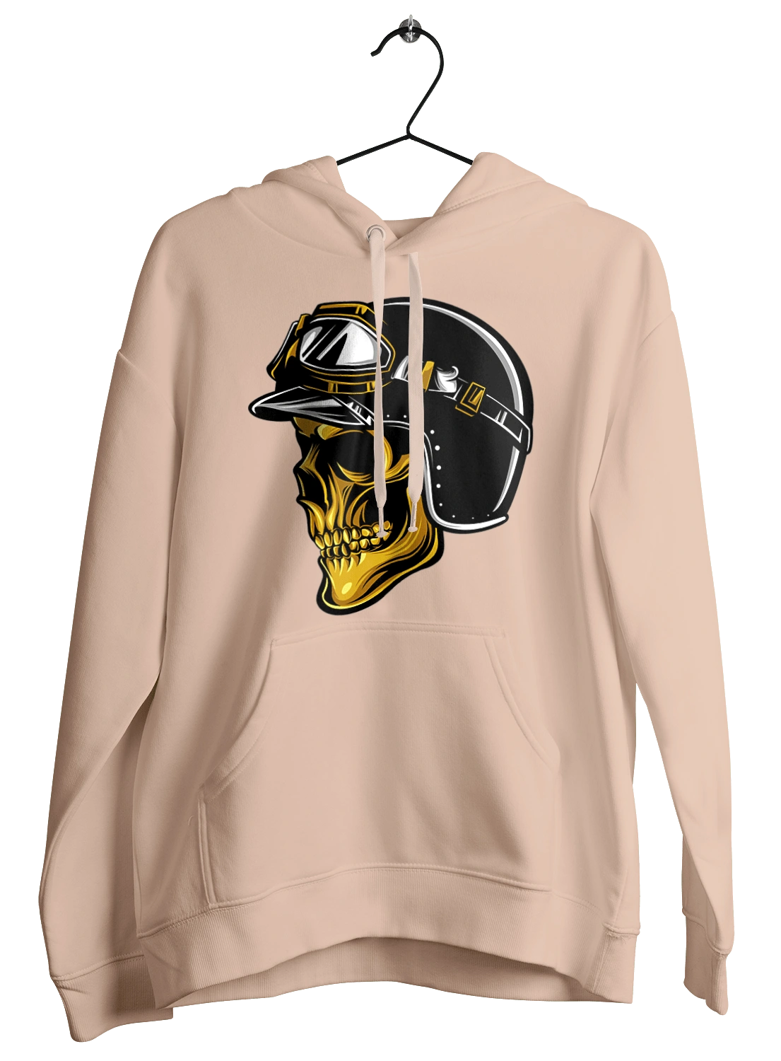 Skull in a motorcycle helmet