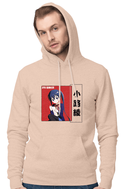 Men's hoodie with prints Kiniro Mosaic Aya Komichi. Anime, aya komichi, gold mosaic, kiniro mosaic, kinmoza, manga. 2070702