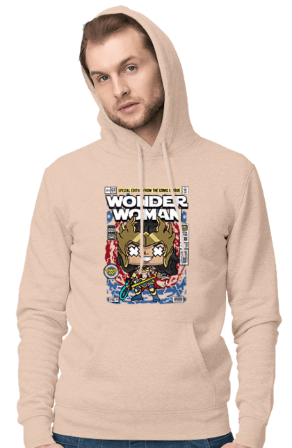 Чоловіче худі з принтом "Wonder Woman". Womder, герой, жінка, комікси, комікси dc, чудова жінка. Funkotee