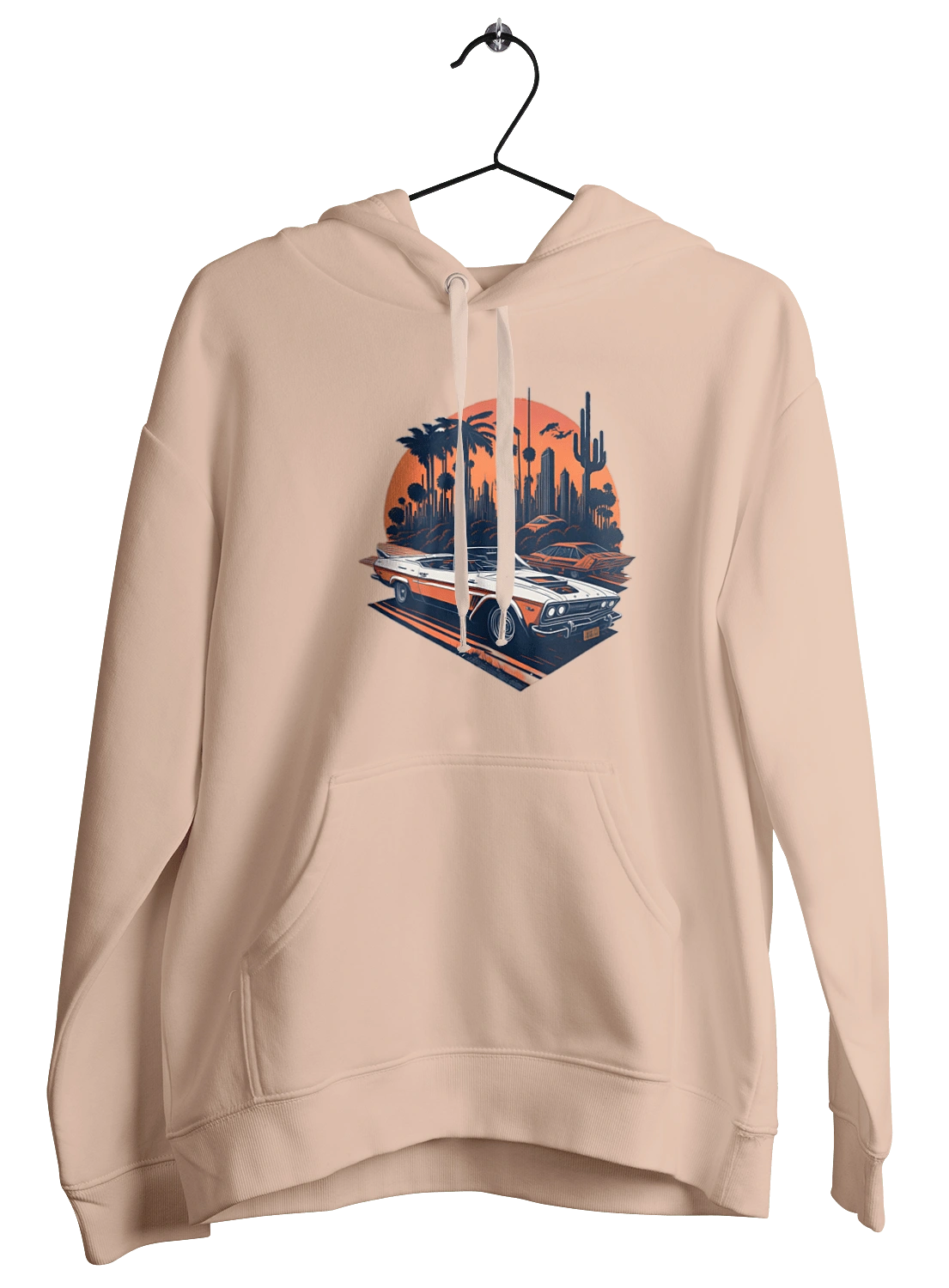 Beautiful car at sunset