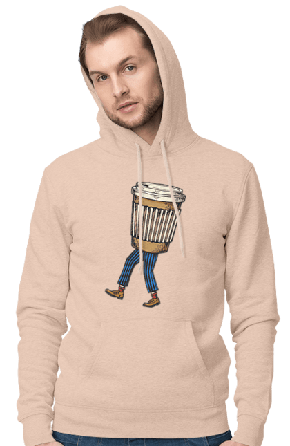 Чоловіче худі з принтом "Людина Кава". Кава. 2070702