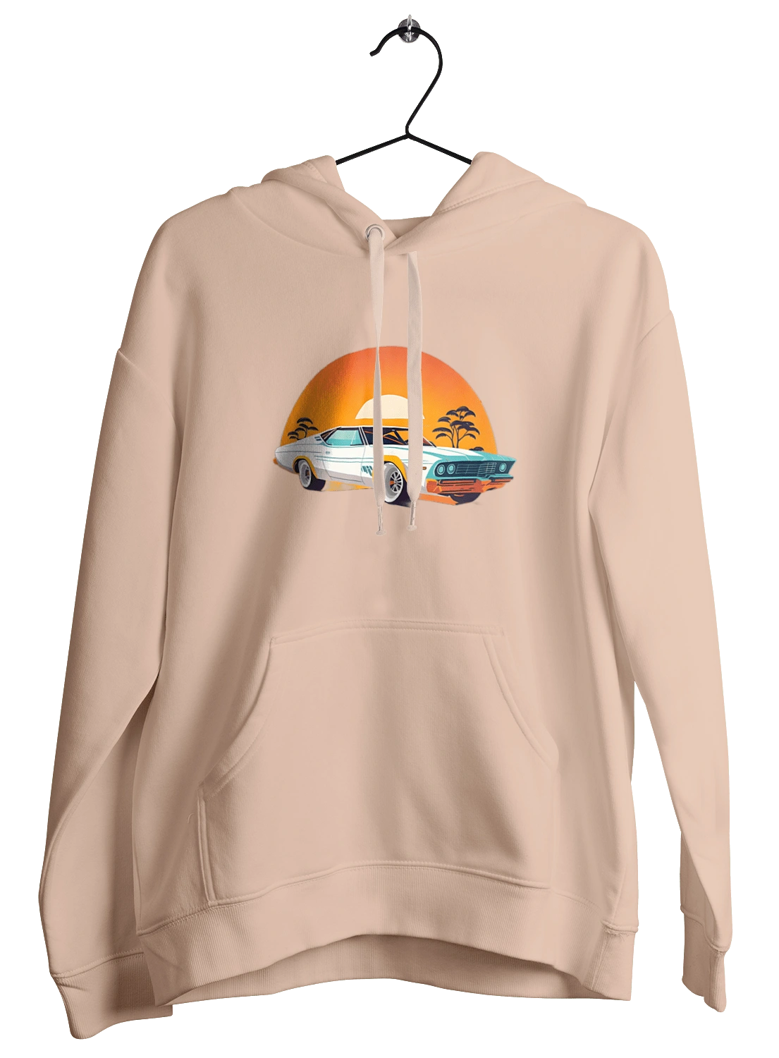 Beautiful car at sunset