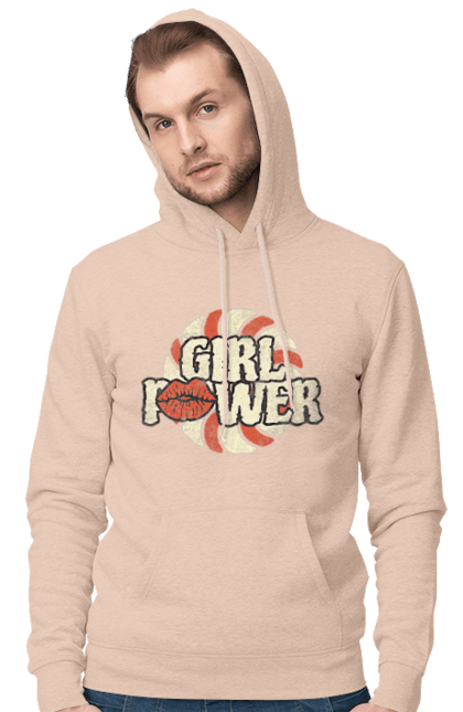 Мужское худи с принтом Girl Power. Girl power, девушки, девушки могут, женская сила, женщины, лозунг, независимость, сила, феминизм. 2070702