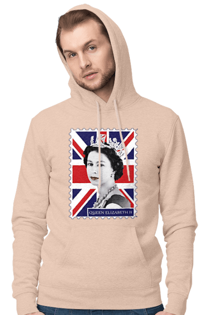 Чоловіче худі з принтом "Королева Єлизавета II". Britain, british, england, platinum jubilee, queen, queen elizabeth, queen elizabeth ii, rip queen elizabeth, королева єлизавета. 2070702